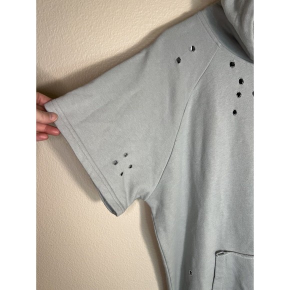 Forever 21 Nude‎ Apparel Sage Distressed Sweatshirt Dress Sz Xs Light Green NWT - Picture 5 of 13